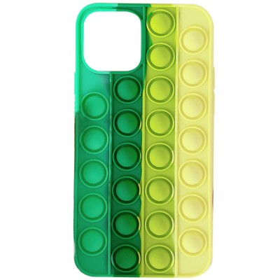 Силиконовый 3D чехол-антистресс Pop it Bubble для Apple iPhone 11 (6.1") Spearmint / Yellow