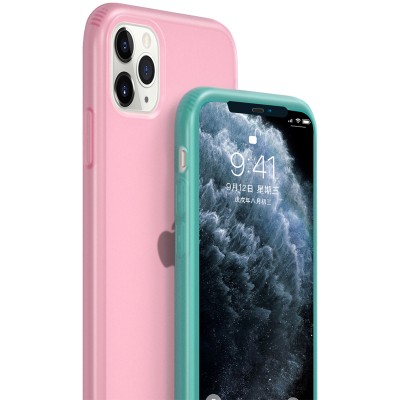 Силиконовый матовый полупрозрачный чехол для Apple iPhone 11 Pro Max (6.5") Голубой / Marine Green