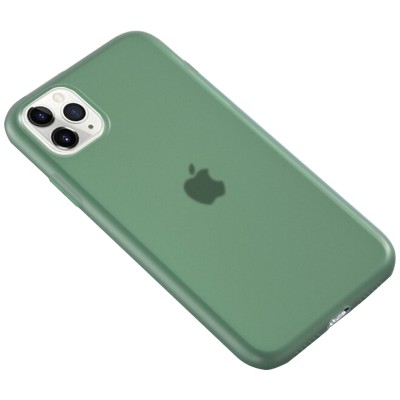 Силиконовый матовый полупрозрачный чехол для Apple iPhone 11 Pro Max (6.5") Зеленый / Pine green