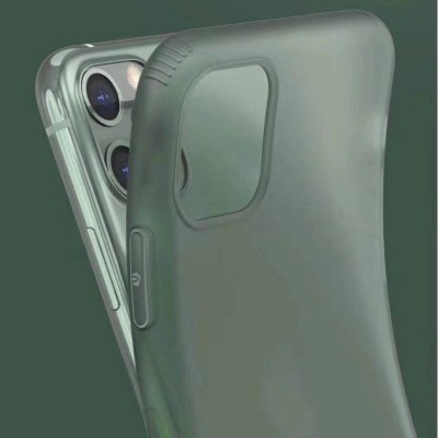 Силиконовый матовый полупрозрачный чехол для Apple iPhone 11 Pro Max (6.5") Зеленый / Pine green