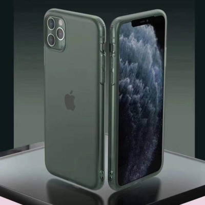 Силиконовый матовый полупрозрачный чехол для Apple iPhone 11 Pro Max (6.5") Зеленый / Pine green