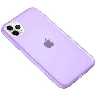 Силиконовый матовый полупрозрачный чехол для Apple iPhone 11 Pro Max (6.5") Фиолетовый / Purple