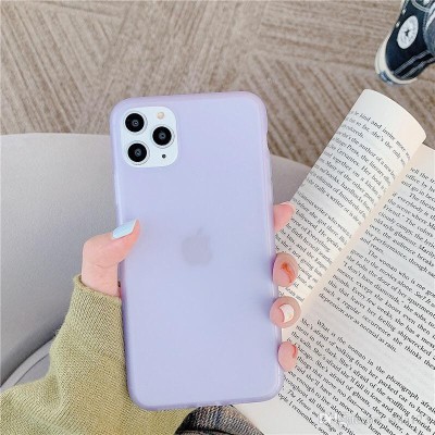 Силиконовый матовый полупрозрачный чехол для Apple iPhone 11 Pro Max (6.5") Фиолетовый / Purple