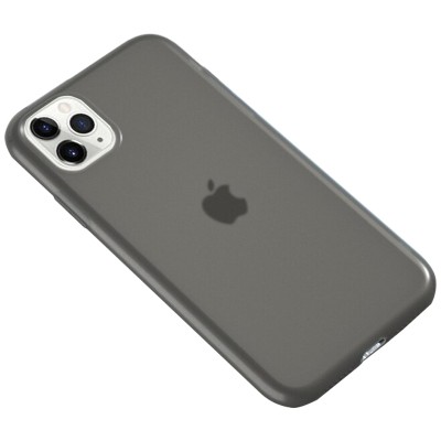 Силиконовый матовый полупрозрачный чехол для Apple iPhone 11 Pro Max (6.5") Черный / Black