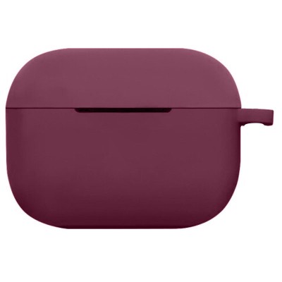 Силиконовый футляр New с карабином для наушников Airpods Pro Бордовый / Maroon