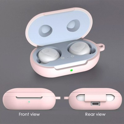 Силиконовый футляр для наушников Samsung Galaxy Buds / Buds Plus Розовый