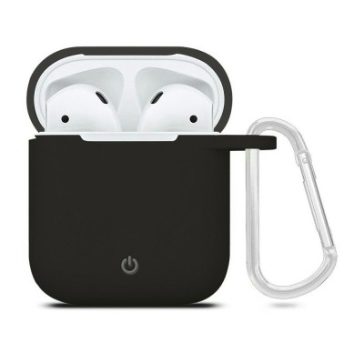 Силиконовый футляр с карабином для наушников AirPods Оливковый / Olive