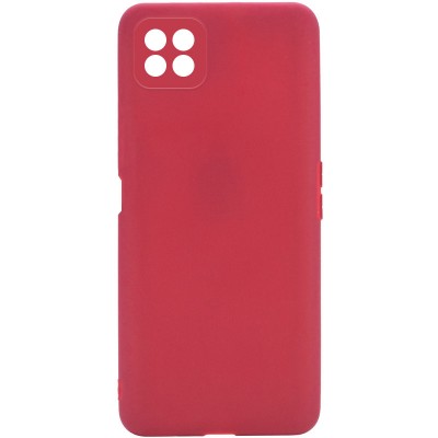 Силиконовый чехол Candy Full Camera для Oppo A53 5G / A73 5G Красный / Camellia