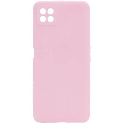 Силиконовый чехол Candy Full Camera для Oppo A53 5G / A73 5G Розовый / Pink Sand