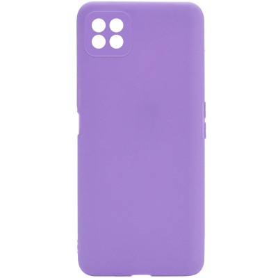 Силиконовый чехол Candy Full Camera для Oppo A53 5G / A73 5G Сиреневый / Dasheen