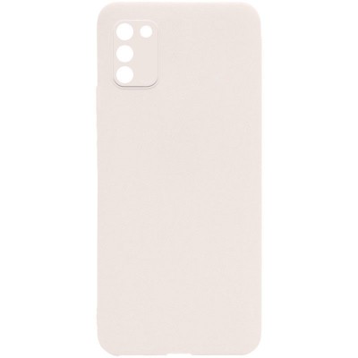 Силиконовый чехол Candy Full Camera для Samsung Galaxy A03s Бежевый / Antigue White