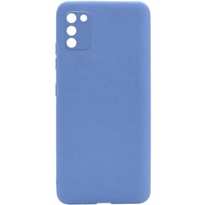Силиконовый чехол Candy Full Camera для Samsung Galaxy A03s Голубой / Mist blue