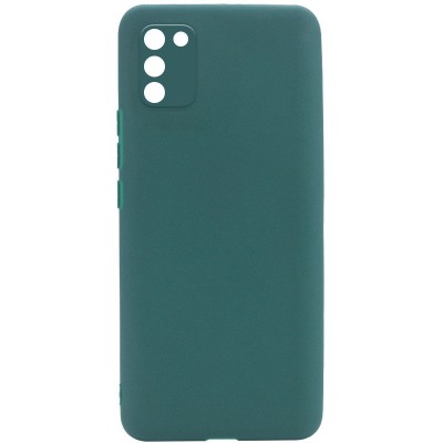 Силиконовый чехол Candy Full Camera для Samsung Galaxy A03s Зеленый / Forest green