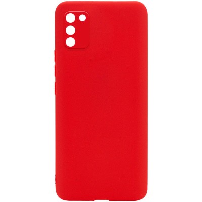 Силиконовый чехол Candy Full Camera для Samsung Galaxy A03s Красный / Red