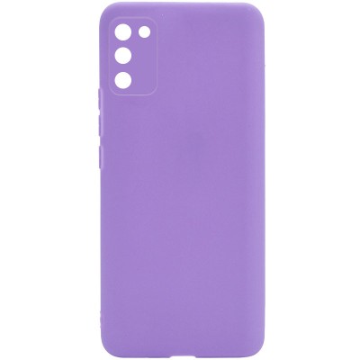 Силиконовый чехол Candy Full Camera для Samsung Galaxy A03s Сиреневый / Dasheen