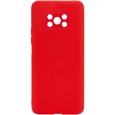 Силиконовый чехол Candy Full Camera для Xiaomi Poco X3 NFC / Poco X3 Pro Красный / Red