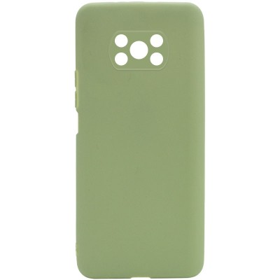 Силиконовый чехол Candy Full Camera для Xiaomi Poco X3 NFC / Poco X3 Pro Фисташковый