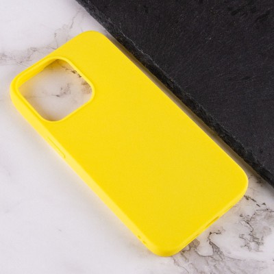 Силиконовый чехол Candy для Apple iPhone 14 Pro (6.1") Желтый