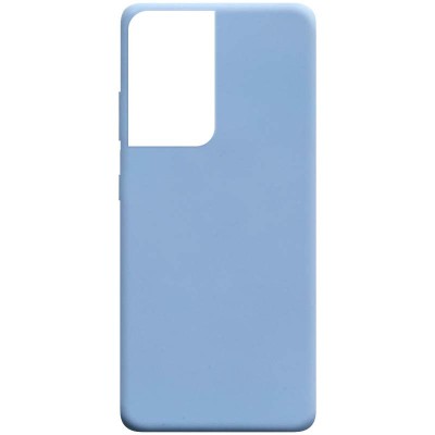 Силиконовый чехол Candy для Samsung Galaxy S21 Ultra Голубой / Lilac Blue