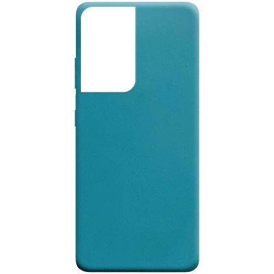 Силиконовый чехол Candy для Samsung Galaxy S21 Ultra Синий / Powder Blue