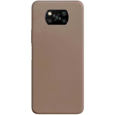 Силиконовый чехол Candy для Xiaomi Poco X3 NFC / Poco X3 Pro Коричневый