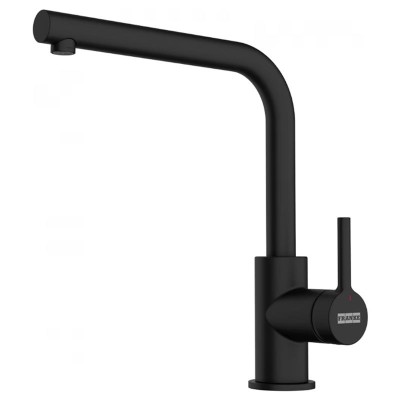 Смеситель для кухни Franke Lina L Shape, дл.излива - 212мм, поворотный, 1 рычаг, черный матовый (115.0693.393)