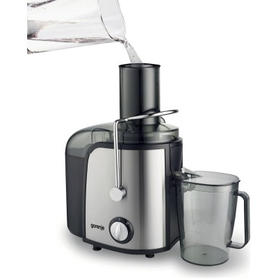 Купити Соковыжималка Gorenje центробежная 800Вт, чаша-1.1л, жмых-1.5л, желоб на целое яблоко, пластик/металл, черный (JC805EII)