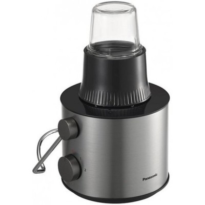 Соковыжималка Panasonic центробежная 1000Вт, чаша-1.5л, жмых-2л, желоб на целое яблоко, пластик/металл, черный (MJ-CB600STQ)