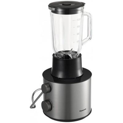 Соковыжималка Panasonic центробежная 1000Вт, чаша-1.5л, жмых-2л, желоб на целое яблоко, пластик/металл, черный (MJ-CB600STQ)