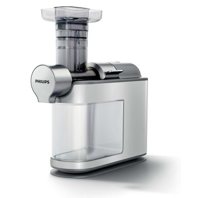 Соковыжималка Philips Avance Collection шнековая 200Вт, чаша-1л, жмых-1л, пластик, белый (HR1945/80)