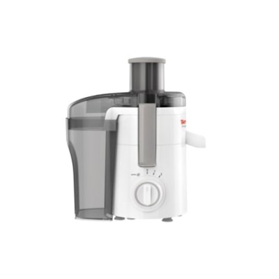 Соковыжималка Tefal Frutelia + центробежная 350Вт, чаша-0.95л, жмых-0.5л, пластик, бело-серый (ZE370138)
