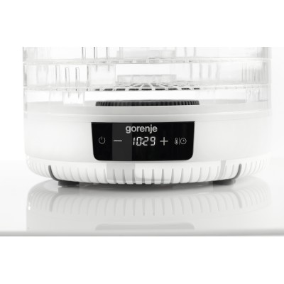 Купити Сушка для продуктов Gorenje 380Вт, поддонов - 5x2.8см, диаметр - 31см, макс - 70°С, пластик, белый (FDK500GCW)