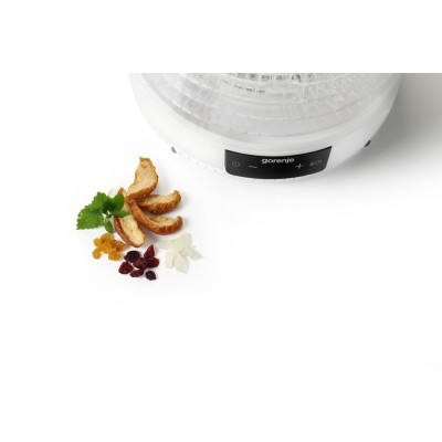 Купити Сушка для продуктов Gorenje 380Вт, поддонов - 5x2.8см, диаметр - 31см, макс - 70°С, пластик, белый (FDK500GCW)