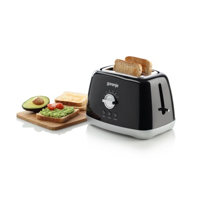 Тостер Gorenje, 900Вт, пластик-металл, черный (T900RLBK)