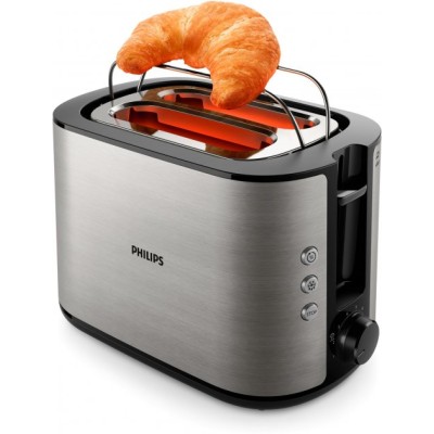 Тостер Philips WiWa Collection 950Вт, металл/пластик, черный (HD2650/90)