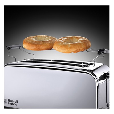 Купити Тостер Russell Hobbs Chester 1600Вт, длинные слоты на 4 тоста, металл, серебристый (23520-56)