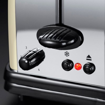 Тостер Russell Hobbs Classic 1100Вт, длинные слоты, металл, бежевый (21395-56)