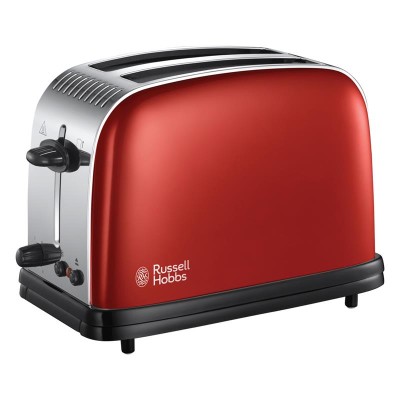 Тостер Russell Hobbs Colours Plus 1100Вт, металл, красный (23330-56)