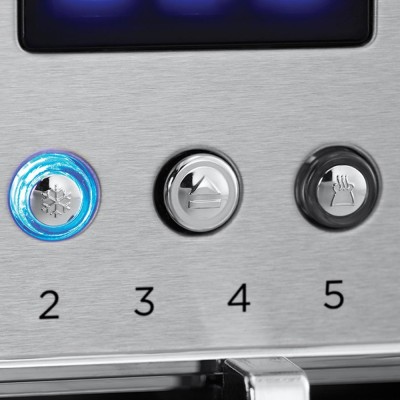 Купити Тостер Russell Hobbs Compact Home 820Вт, 1 стол, LED дисплей, металл, серебристый (24200-56)