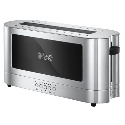 Тостер Russell Hobbs Elegance, 1420Вт, металл+стекло, быстрая прожарка, серебристый (23380-56)
