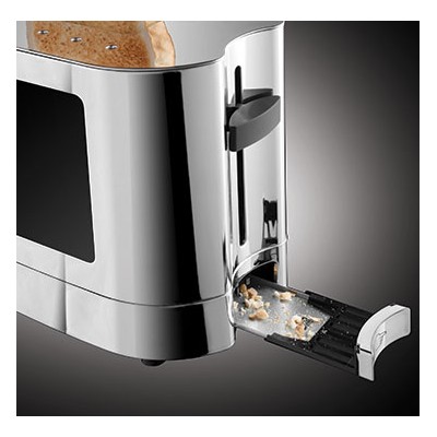 Купити Тостер Russell Hobbs Elegance, 1420Вт, металл+стекло, быстрая прожарка, серебристый (23380-56)