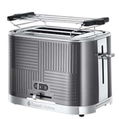 Тостер Russell Hobbs Geo 1640Вт, подогрев, разморозка, металл (25250-56)
