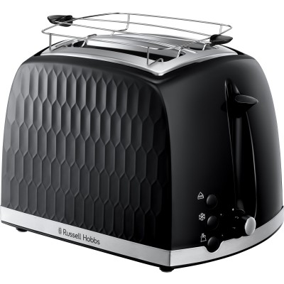 Тостер Russell Hobbs Honeycomb 850Вт, широкие слоты, пластик, черный (26061-56)