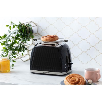 Тостер Russell Hobbs Honeycomb 850Вт, широкие слоты, пластик, черный (26061-56)