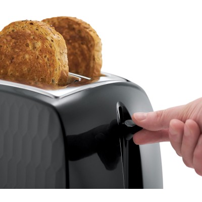 Тостер Russell Hobbs Honeycomb 850Вт, широкие слоты, пластик, черный (26061-56)