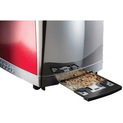 Тостер Russell Hobbs Luna Solar 1420Вт, длинные слоты, подогрев, разморозка, металл, красный (23250-56)