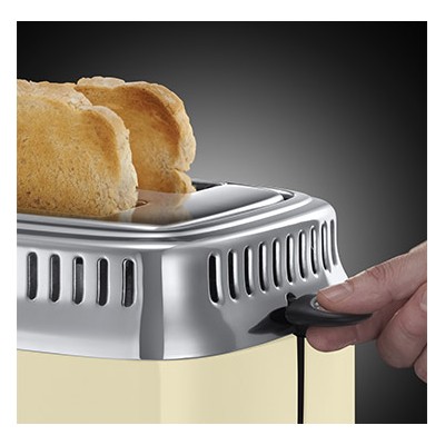 Купити Тостер Russell Hobbs Retro 1100Вт, металл, бежево-серебристый (21682-56)