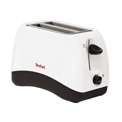 Тостер Tefal Delfini 850Вт, пластик, бело-черный (TT130130)
