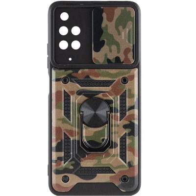 Ударопрочный чехол Camshield Serge Ring Camo для Xiaomi Redmi 10 Коричневый / Army Brown