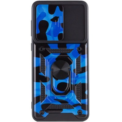 Ударопрочный чехол Camshield Serge Ring Camo для Xiaomi Redmi A1 / A2 Синий / Army Blue